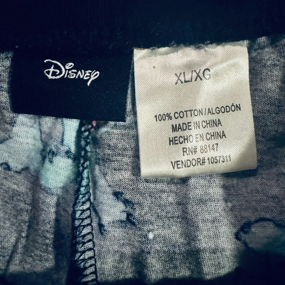 Disney Lilo & Stitch Pajama Bottoms XL Dark Navy Blue Sleepwear Unisex Women's